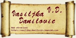 Vasiljka Danilović vizit kartica